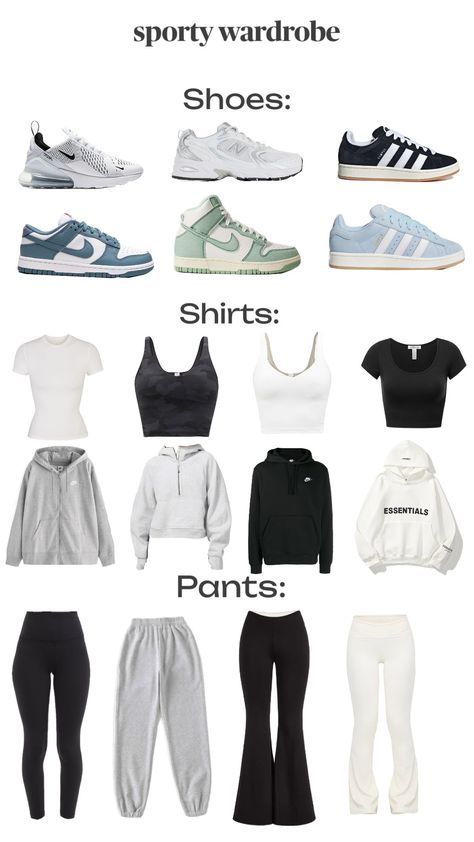 #wardrobeinspo #sporty #wishlist #outfit #outfitinspo #gymoutfit Sporty Clothes Aesthetic, Active Wear Outfits Aesthetic, Aesthetic Outfits Sporty, Winter Sporty Outfits, Winter Arch, Outfit Inspo School, Outfits Sporty, Clothing Board, Clothes Wishlist