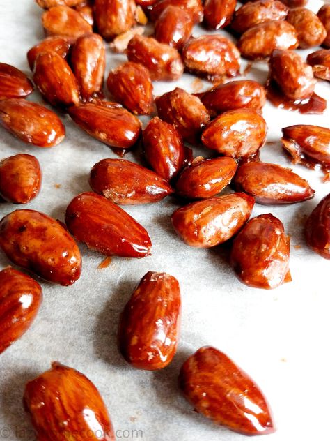 Caramelized Almonds Recipes, Caramelised Nuts Recipe, Caramelized Nuts Recipe, Caramel Nuts Recipe, Glazed Almonds Recipe, Caramelised Almonds, Almond Glaze Recipe, Caramel Almonds, Caramelized Almonds