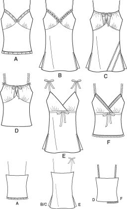 Lingerie Dress Pattern, Too Sewing Pattern, Cami Tank Top Sewing Pattern, Aesthetic Tops To Sew, Diy Top Design, Slip Top Pattern, Y2k Tank Top Sewing Pattern, Diy Camisole Top, Fashion Design For Beginners Sewing Free Pattern