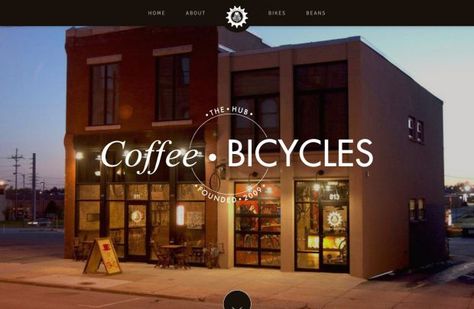 The Hub Coffee and Bicycles - #Webdesign #inspiration www.niceoneilike.com News Web Design, Ecommerce Web Design, Creative Web Design, Web Inspiration, How To Make Coffee, Web Template Design, Web Design Company, User Interface Design, Website Inspiration