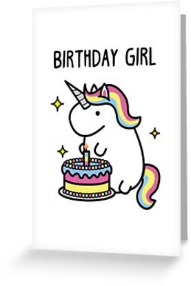 #unicorn #unicornhair #rainbow #unicorns #unicornparty #unicorntribe #unicornbirthday #birthday #birthdaygirl #unicorngifts #unicorncard #greetingcard #birthdaycard #redbubble #unicornvibes Unicorn Things, Unicorn Birthday Cards, Birthday Girl T Shirt, Old Birthday Cards, Real Unicorn, Unicorn Card, Unicorn Crafts, Unicorn Hair, Unicorn Lover