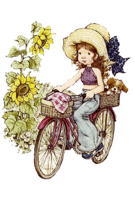 Sarah Kay, A Girl, Bicycle, Bike, Flowers