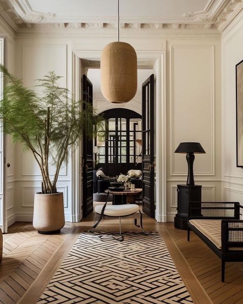 Tribal Chic in Paris 🖤 🤍 @baptistebohu via @heretoinspire74 . . . . . #frenchinteriors #frenchinterior #frenchhome #parisianhome… | Instagram French Colonial Interior, Colonial Chic, Colonial Style Interior, Colonial House Interior, French Colonial Style, Colonial Interior Design, Southern Interior, Paris Interiors, Colonial Interior