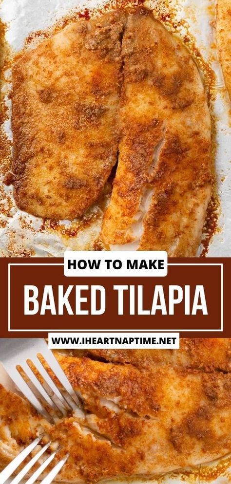 Tilapia Seasoning, Easy Tilapia, How To Cook Tilapia, Tilapia Recipes Easy, Amish Friendship Bread Starter Recipes, Baked Tilapia Recipes, Tilapia Recipe, Fish Recipes Baked, 30 Minute Meals Easy