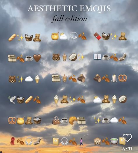 White Emoji Combos, Fall Emojis, White Emoji, Aesthetic Emojis, Yellow Emoji, Cute Emoji Combinations, Emoji Combos, Emoji Set, Instagram Captions For Selfies