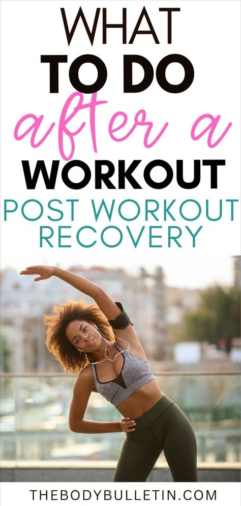 A person exercising, and will follow a post workout recovery routine. Tips on what to do after a workout support recovery and enhance results, perfect for those building a what to do after workouts routine. Recovery Stretches, Workout Recovery Food, Workout Recovery Smoothie, Recovery Meals, Recovery Smoothie, Muscles Workout, Active Recovery, Workout Recovery, Workout Muscle