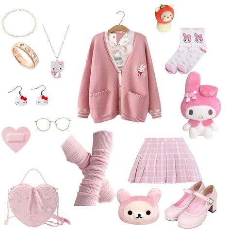 All aesthetics (that I know of-) #random #Random #amreading #books #wattpad Outfit Inspo Cutecore, Kawaii Style Outfits Pink, Cute Outfits Sanrio, Kawaii Outfit Board, Sanrio Style Outfits, Kawaii Sanrio Outfits, Sanrio Clothes Aesthetic, My Melody Inspired Outfit, Sanrio Outfit Ideas