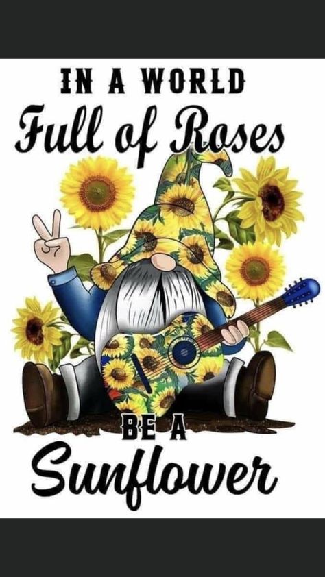 Gnome Wallpaper, Be A Sunflower, Gnome Paint, Gnome Pictures, Funny Gnomes, Sunflower Pictures, Gnomes Diy, Tumbler Cups Diy, Diy Gnomes