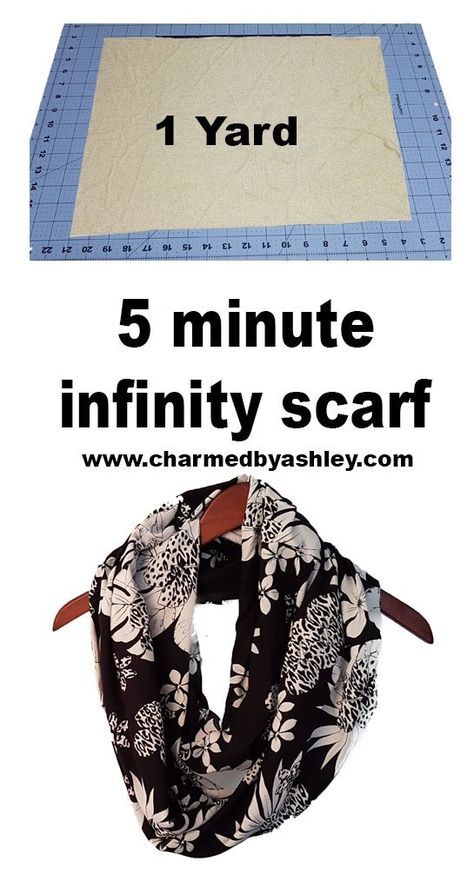 Scarf Sewing Pattern, Sewing Scarves, Infinity Scarfs, Infinity Scarf Pattern, Sewing Circles, Sewing Projects Clothes, Trendy Sewing, Beginner Sewing Projects Easy, Leftover Fabric