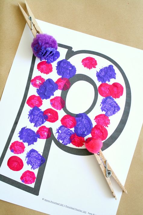 Letter P Craft, P Craft, Letter P Crafts, Preschool Letter Crafts, Alphabet Crafts Preschool, Learning Alphabet, Abc Crafts, Fun Alphabet, Alphabet Letter Crafts