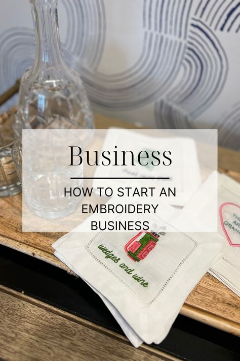 Start Embroidery Business, Best Embroidery Machine For Home Business, How To Price Embroidery Items, Machine Embroidery Business, Starting A Sewing Business From Home, Starting Embroidery Business, Small Business Embroidery, How To Start Embroidery Business, Embroidery Things To Sell