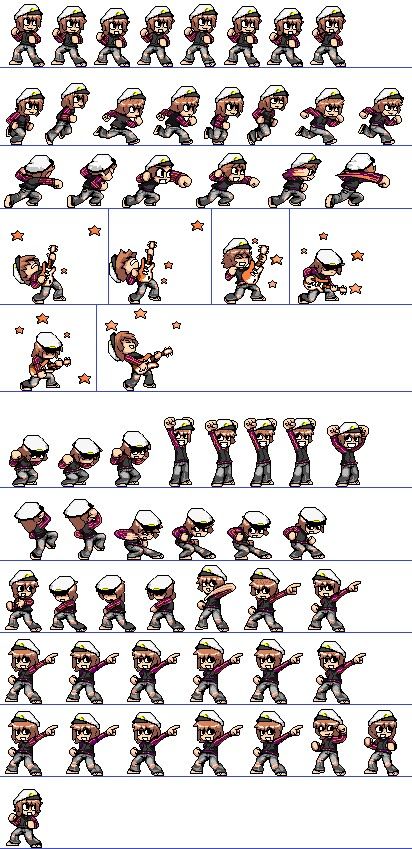 Sprite Template, Animation Sprite, Pixel Tutorial, Alvida One Piece, Sprite Soda, Sprite Sheet, Game Making, Video Game Sprites, Indie Game Art