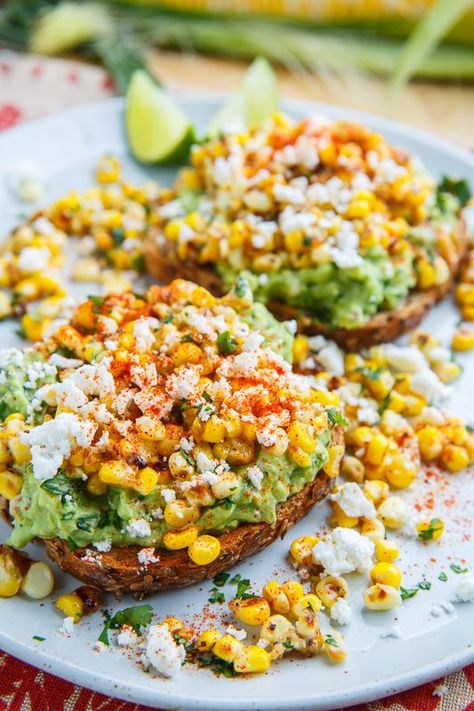 Esquites (Mexican Corn Salad) Avocado Toast Mexican Corn Salad, Salad Avocado, Avocado Dessert, Avocado Toast Recipe, Mexican Corn, Corn Salad, Food Blogs, Avocado Recipes, Toast Recipes