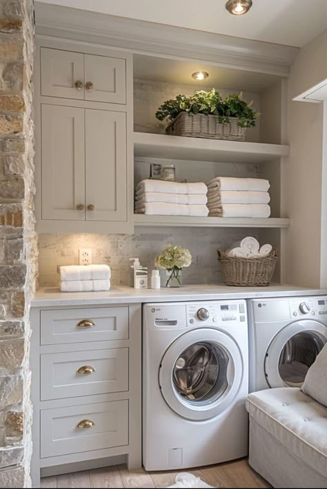 Laundry Room Inspo, Home Laundry Room, Dream Laundry Room, Laundry Room Layouts, Laundry Room Renovation, Laundry Ideas, Mudroom Laundry, Laundry Mudroom, Laundry Room Inspiration