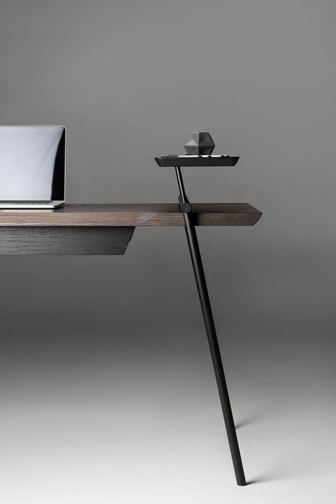 zegen_08 Writing Desk Design, Cheap Office Furniture, Modern Bureau, Writing Desk Modern, Yanko Design, Furniture Details, Steel Furniture, Modern Desk, Desk Design