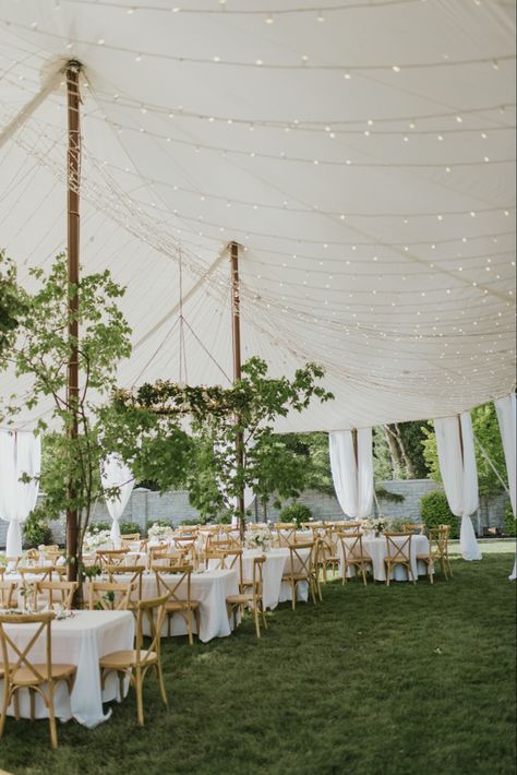 Outdoor Lake Wedding Ideas, Tent Garden Wedding, Wedding On A Lake, White Wedding Tent, Summer Lake Wedding, Classic Outdoor Wedding, White Tent Wedding, Utah Wedding Venues, Wedding Tent Decorations