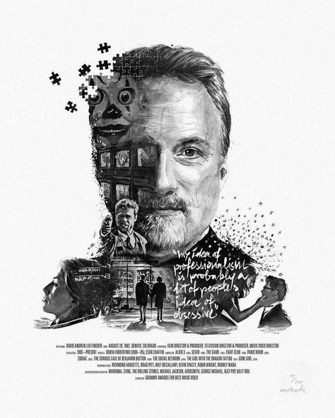 David Fincher Cinematography, Psychological Thriller Movies, Earth Tone Wall Art, Movie Artwork, Graphic Design Brochure, Cinema Art, Movie Directors, David Fincher, Best Director