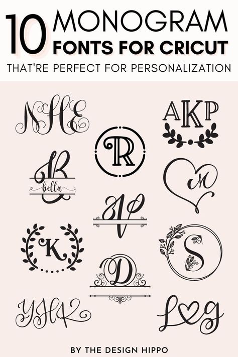 monogram fonts for cricut Monogram Fonts For Cricut, Monogram Initials Font, Cricut Monogram Font, Fonts For Logos, Top Free Fonts, Free Monogram Fonts, Fonts For Cricut, Monogram Printable, Initial Fonts