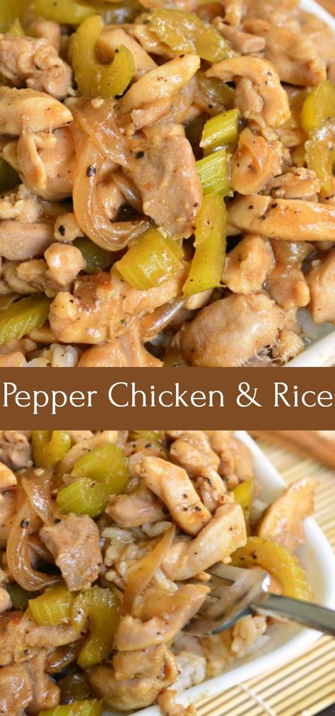 Copycat Pepper Chicken and Rice Pepper Chicken And Rice, Chicken And Rice Recipe, Easy Chicken And Rice, Chicken Ideas, Dinner Chicken, Pepper Chicken, Panda Express, Never Go Back, God Mat