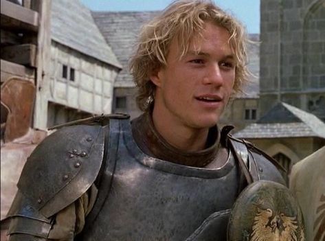 Heath Ledger Poster, Knights Tale, Health Ledger, Kaptan Jack Sparrow, A Knight's Tale, 90s Men, Heath Ledger, Another Man, Dream Guy