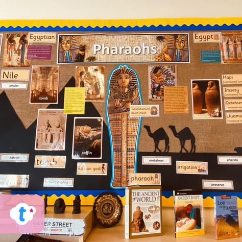 Poster Board Ideas School Project Egypt, Ancient Egyptian Art Projects, Ancient Egypt Display Ks2, Egyptian Classroom Display, History Board Ideas, Egyptian Display Ks2, Egypt School Projects, Egypt School Projects For Kids, Ancient Egypt Classroom Display