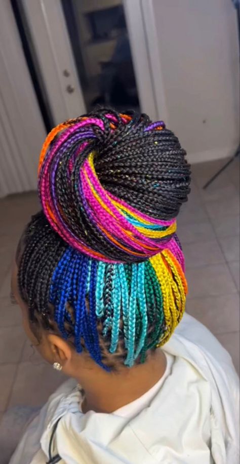 Braiding Hair Colors, Short Box Braids Hairstyles, Braided Hairstyles For Black Women Cornrows, Big Box Braids Hairstyles, Box Braids Hairstyles For Black Women, Cute Braided Hairstyles, Dyed Hair Inspiration, Cute Box Braids Hairstyles, Braided Hairstyles For Teens