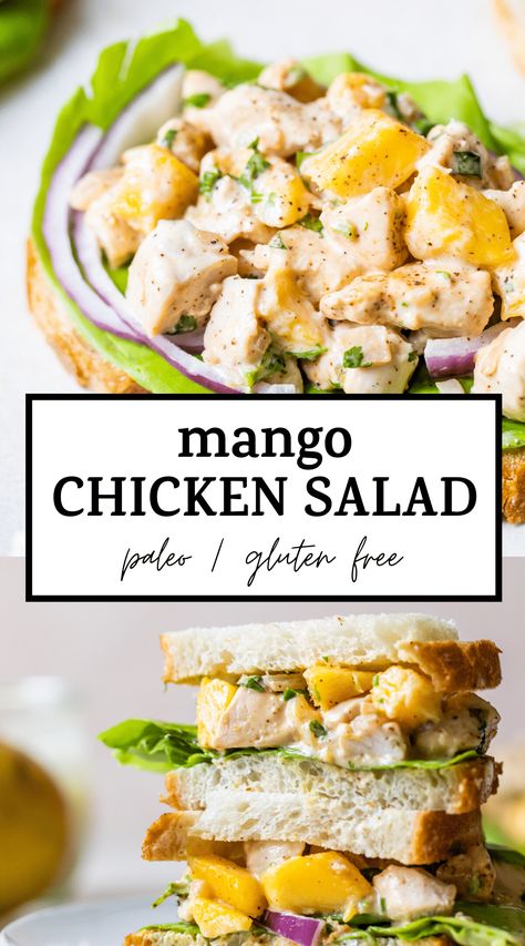 Mango Chicken Salad, Mango Chicken Recipes, Mango Chicken Curry, Costco Chicken, Mango Curry, Mango Chicken, Chicken Breakfast, Leftover Chicken Recipes, Healthy Meat Recipes