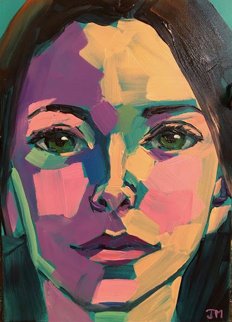 Jessica Miller Paintings: Half-Hour Portrait Jessica Miller, Portrait Women, Acrylic Portrait Painting, British School, Urbane Kunst, Abstract Portrait Painting, Výtvarné Reference, Portraiture Painting, Kunst Inspiration