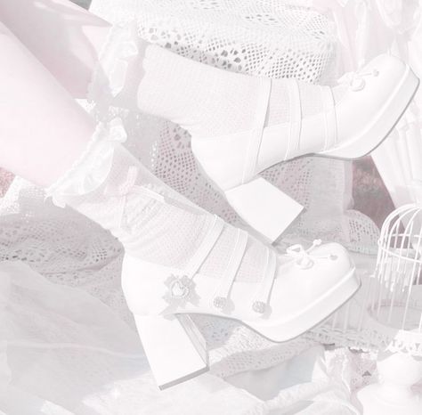 Angelcore Aesthetic Outfits, Angelcore Aesthetic, Honey Pink, White Aura, Baby Pink Aesthetic, Pink Vibes, Sweet Lolita, Iconic Photos, Platform High Heels