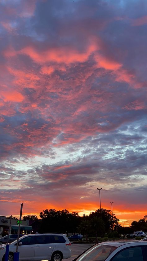 Florida Aesthetic, Country Sunset, Florida Sunset, Purple Sunset, Sky Pictures, Pretty Landscapes, Look At The Sky, Orange Sky, Aesthetic Tiktok