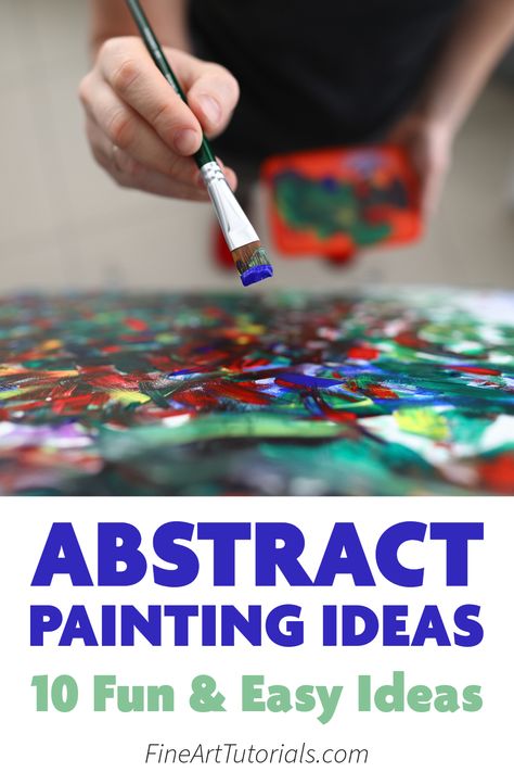 10 easy and fun abstract art and painting ideas. From creating texture, to geometric effects on canvas. Find a multitude of ideas to get creative, inspired by famous artists and art movements. #abstractartideas #abstractart #abstractpaintingideas #paintingideas #artideas #expressionismideas #texturepaintingideas #alcoholinkideas Easy Abstract Painting Acrylics, Colourful Paintings Easy, Examples Of Abstract Art, Abstract Colorful Painting Acrylics, How To Abstract Paint Step By Step, Creating Abstract Art, Canvas Painting Ideas Abstract Easy Diy, Ideas For Abstract Painting, Beginner Abstract Acrylic Painting Ideas