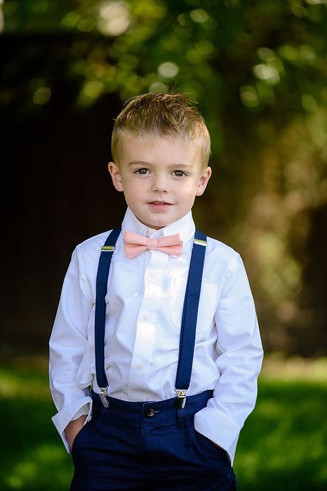 Ring Bearer Navy, Gold Bridesmaids Dresses, Ring Bearer Outfits, Ring Bearer Boy, Wedding Outfit For Boys, Best Ring, Ring Bearer Flower Girl, Peach And Gold, Whitefish Montana