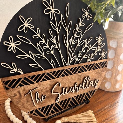 This Signs item by CountryLaneCraftsCo has 319 favorites from Etsy shoppers. Ships from Cologne, NJ. Listed on Sep 1, 2024 Round Door Hangers Last Name, Family Name Wall Decor, Circle Address Sign, Wooden Laser Projects, Laser Made Gifts, Family Wood Signs With Names, Wooden Laser Cut Ideas, Laser Cut Wedding Gift, Laser Engraved Wedding Gifts