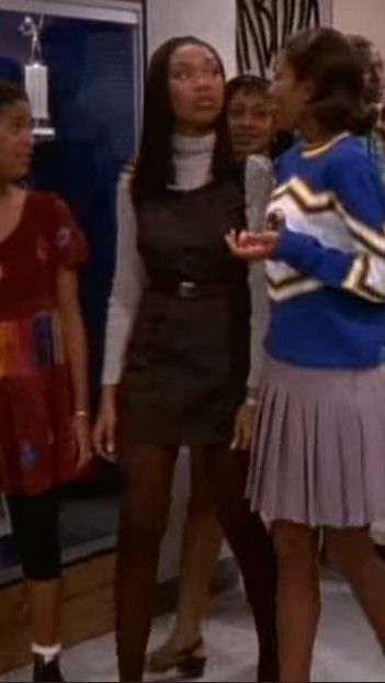 Moesha Inspired Outfits, Brandy 90s Fashion, Moesha Outfits 90s, Moesha Style 90s, 90s Tv Shows Outfits Black Women, Moesha Style, Supper Outfits, Brandy Moesha Outfits 90s Fashion, A Different World Outfits