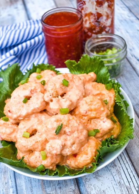 Air Fryer Bang Bang Shrimp - The Quicker Kitchen Air Fryer Shrimp Recipes, Air Fryer Bang Bang Shrimp, Air Fryer Shrimp, Bonefish Grill, Thai Chili Sauce, Breaded Shrimp, Bang Bang Shrimp, Crispy Shrimp, Miracle Whip