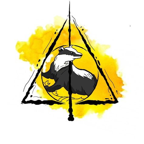 Honey Badger Tattoo, Hufflepuff Tattoo, Badger Tattoo, Hufflepuff Wallpaper, Harry Potter Silhouette, Hp Tattoo, Harry Potter Christmas Tree, Hufflepuff Aesthetic, Harry Potter Tattoos