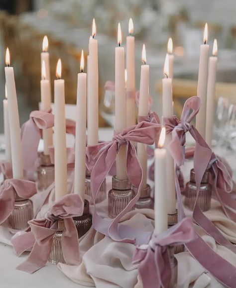 News 01.04.24: Five Essential Articles from Around the Web Ribbons On Candlesticks, Bows Table Decor, Ribbon Centerpieces, Candle With Ribbon, Candle Tablescapes, Springtime Wedding, Candle Ribbon, Chanukah Party, Long Candles