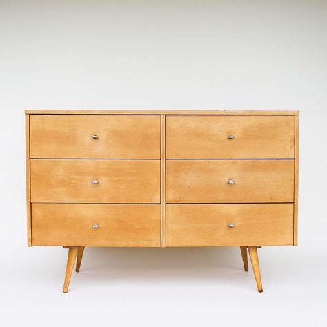 Six Drawer Dresser, Paul Mccobb, Maple Hardwood, Drawer Dresser, Shop Window, Dresser Drawers, Mid Century Design, Credenza, Dresser