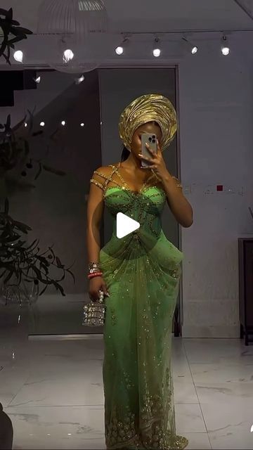 98K views · 14K likes | Aso Ebi Bella👑 on Instagram: "Bling up! ✨💚#AsoEbiBella @moladehh_ for #Loveunbeaten24" Aso Ebi Dresses, Aso Ebi Bella, Aso Ebi Styles, Nigerian Styles, Asoebi Styles, February 8, Event Outfit, Aso Ebi, Ankara Styles