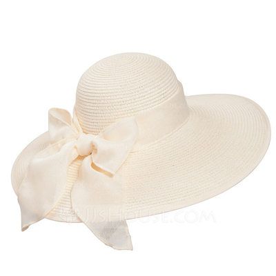 [£ 17.00] Ladies' Beautiful Rattan Straw With Bowknot Floppy Hat/Straw Hat (196092532) Monroe Hat, Trapper Hat Men, Straw Bucket Hat, Caps Style, Floppy Hats, Tea Party Hats, Women Hats, Ponytail Hat, Summer Sun Hat