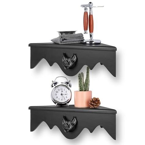 ☽ 𝐕𝐢𝐨𝐥𝐞𝐭 𝐌𝐨𝐨𝐧 ☾'s Amazon Page Bat Shelf, Wall Mounted Storage Shelves, Flying Bat, Floating Corner Shelves, Wall Mounted Storage, Shelf Wood, Corner Shelf, Bathroom Office, Living Room Bathroom