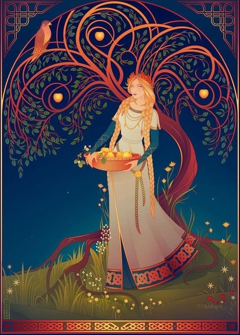 Freyja Aesthetic, Yliade Art, Norse Goddesses, Goddess Illustration, Anglo Saxon History, Apple Images, Norse Gods, Norse Goddess, Norse Myth