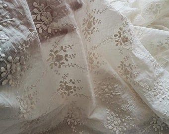 Wedding Embroidery, Embroidered Lace Fabric, Embroidery Cotton, Wedding Dress Fabrics, Color Guard, Linens And Lace, Organza Fabric, Wedding Fabric, Embroidery Fabric