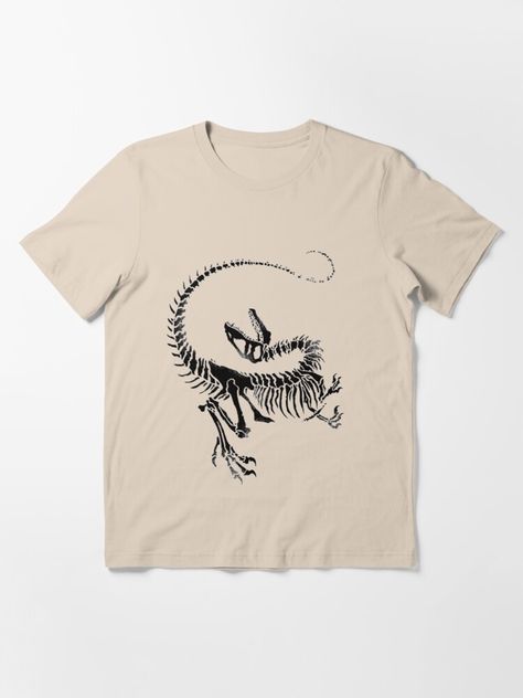 "Velociraptor Skeleton Print" T-shirt for Sale by JJJericho | Redbubble | dinosaur t-shirts - dinosaurs t-shirts - jurassic t-shirts Velociraptor Skeleton, Dinosaur Clothes, Dinosaur Graphic Tee, Dinosaur Tshirt, Dinosaur Outfit, Dino Shirt, Project Work, Dinosaur Shirt, Skeleton Print