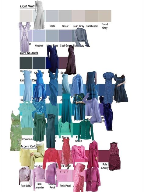 Cold Summer Colour Palette, Cold Summer Palette Outfit, Cool Summer Palette Wardrobe, True Summer Accessories, Cool Toned Outfits Color Palettes, Cool Summer Pallete Outfits, Cool Summer Color Palette Outfits Casual, Soft Summer Clothing Palette, Light Summer Color Palette Outfits Fall