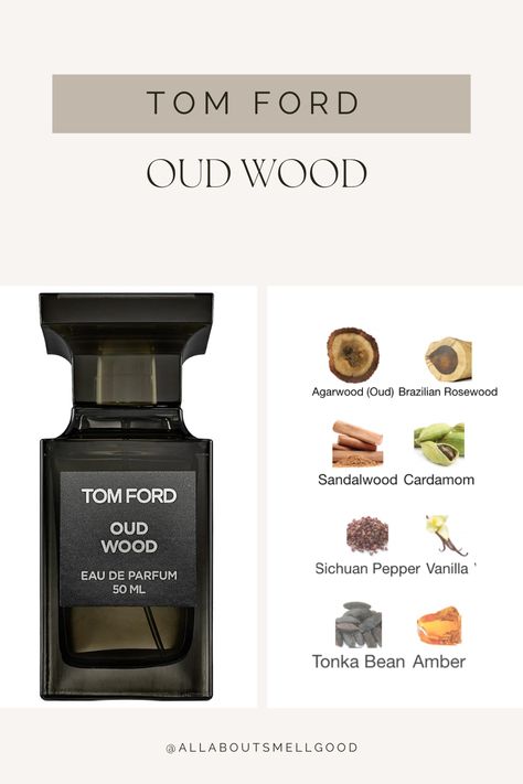 Fragrance Family: Earthy & Woody Scent Type: Classic Woods Key Notes: Rare Oud Wood, Sandalwood, Chinese Pepper Fragrance Description: A composition of exotic, smoky woods including rare oud, sandalwood, rosewood, eastern spices, and sensual amber—revealing oud‘s rich and compelling power. Tom Ford Oud Wood Aesthetic, Woody Scent Perfume, Perfume Tom Ford, Wood Perfume, Fragrances Perfume Men, Tomford Perfumes Man, Woody Perfume Men, Tom Ford Oud Wood, Tom Ford Oud