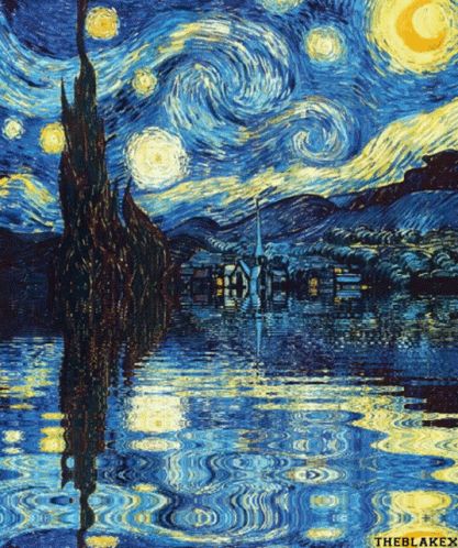 Flow Vincent Van Gogh GIF - Flow Vincent Van Gogh Starry Night - Discover & Share GIFs Istoria Artei, Painted Vans, Arte Van Gogh, The Starry Night, Van Gogh Museum, Soyut Sanat Tabloları, Van Gogh Paintings, Van Gogh Art, Starry Night Van Gogh