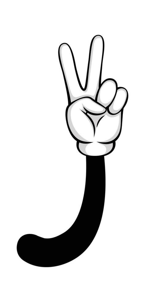 Gesture peace and greeting, two fingers up Fingers Illustration, Cartoon Gloves, Peace Fingers, Two Fingers, Cartoon Characters, Art Projects, Vector Free, Gloves, Royalty Free