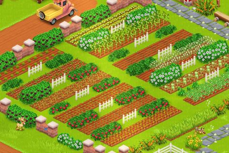 Hay Day Farms Designs, Hay Day Crop Layout, Hay Day Farm Design Crops, Hay Day Farm Layout Ideas, Hay Day Level 40 Layout, Hayday Bakery Design, Hayday Crop Layout, Hayday Fields Design, Hayday Animal Design