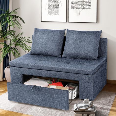 PRICES MAY VARY. ☃Drawer Storage Feature：The large drawer storage love seat couches with wheels innovatively addresses the issue of traditional small couch storage, where one needs to stand up to store items. This loveseats cleverly conceals drawers within 2 seater sofa. ☃Design Style: The armless mid-century modern loveseat sofa with drawer storage adds a contemporary touch. The small loveseat design is suitable for various small spaces, such as bedroom, living room, study room, office, porche, Small Couches, Couch Storage, Mid Century Modern Loveseat, Small Loveseat, Couches For Small Spaces, Small Couch, Living Room Furniture Sofas, Drawer Storage, Loveseat Sofa